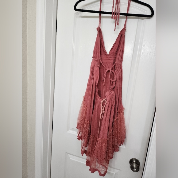 Pink Lace Mini Short Dresses - Picture 5 of 6